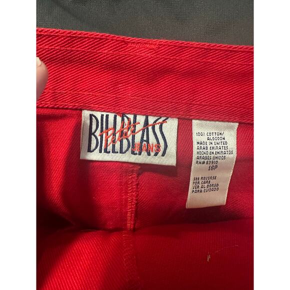 Red Denim Jean Skirt Bill Blass Jeans - Picture 2 of 5